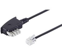 1aTTack.de 1x 15m - Cavo telefonico piatto nero TAE-N a RJ11 6/4 compatibile con Philips