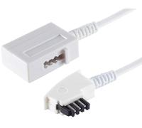 1aTTack.de 1x 15m - Prolunga telefonica a 4 fili con spina TAE-F - Cavo telefonico con accoppiamento TAE-F bianco