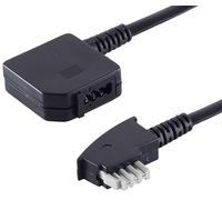 1aTTack.de 1x 15m - Prolunga telefonica spina TAE-N a 4 fili - Cavo telefonico con accoppiamento TAE-N nero