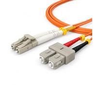 1aTTack.de 1x 1m OM2 LWL DX DUPLEX cavo patch LC/UPC - SC/UPC MM MULTIMODALE - 50/125 µm LSZH arancione