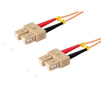 1aTTack.de 1x 1m OM2 LWL DX DUPLEX cavo patch SC/UPC - SC/UPC MM MULTIMODALE - 50/125 µm LSZH arancione