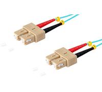 1aTTack.de 1x 1m OM3 LWL DX Cavo patch DUPLEX SC/UPC - SC/UPC MM MULTIMODALE - 50/125 µm LSZH acqua