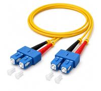 1aTTack.de 1x 1m OS1 / OS2 cavo patch in fibra ottica DX DUPLEX SC/UPC - SC/UPC SM MONOMODALE - 9/125 µm LSZH giallo