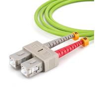 1aTTack.de 1x 20m OM5 LWL DX DUPLEX cavo patch SC/UPC - SC/UPC MM MULTIMODALE - 50/125 µm LSZH verde lime