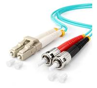 1aTTack.de 1x 2m OM3 LWL DX Cavo patch DUPLEX LC/UPC - ST/UPC MM MULTIMODALE - 50/125 µm LSZH acqua