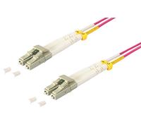 1aTTack.de 1x 2m OM4 LWL DX cavo patch DUPLEX LC/UPC - LC/UPC MM MULTIMODALE - 50/125 µm LSZH viola