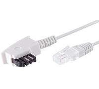 1aTTack.de 1x 3,0 m - Cavo router TAE-F a RJ45 (8P2C) Cavo di collegamento TAE router a presa telefonica compatibile con DSL VDSL ADSL Fritzbox Internet - bianco