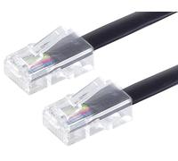 1aTTack.de 1x 3,0 m - Cavo telefonico RJ45 (8P8C) spina Western a spina RJ45 (8P8C) cavo piatto a 8 conduttori per sistemi telefonici ISDN e telefoni
