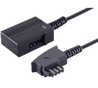 1aTTack.de 1x 3,0 m - Prolunga telefonica a 6 fili con spina TAE-N - Cavo telefonico con accoppiamento TAE-N nero