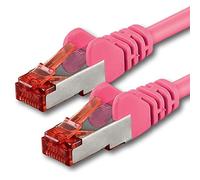 1aTTack.de 1x 30 m - Cavo patch di rete Cat 6 Cat6 RJ45 SFTP - magenta