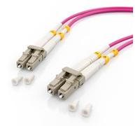 1aTTack.de 1x 3m OM4 LWL DX DUPLEX cavo patch LC/UPC - LC/UPC MM MULTIMODALE - 50/125 µm LSZH viola
