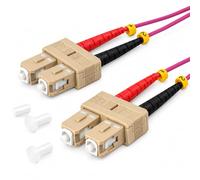 1aTTack.de 1x 5m OM4 LWL DX DUPLEX cavo patch SC/UPC - SC/UPC MM MULTIMODALE - 50/125 µm LSZH viola
