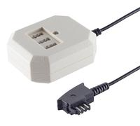 1aTTack.de 1x 6m - Distributore di cavo di prolunga telefonica con connettore F TAE a accoppiamento TAE NFF + accoppiamento RJ11