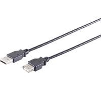 1aTTack.de 1x cavo di prolunga USB-A, 2.0, nero, 1 m - Con questo cavo USB standard è possibile estendere una connessione USB esistente, ad esempio per il mouse del PC.