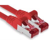 1aTTack.de - 1x cavo patch CAT6 da 30 m S/FTP schermatura PIMF CAT.6 cavo di rete RJ45 cavo Ethernet DSL router LAN switch modem pannello patch - rosso - 1 pezzo