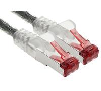 1aTTack.de - 1x cavo patch CAT6 da 50 m S/FTP PIMF schermatura CAT.6 Cavo di rete RJ45 Cavo Ethernet DSL Router LAN Switch Modem Patch Panel - trasparente - 1 pezzo