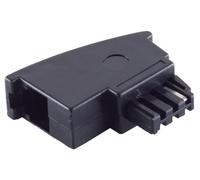 1aTTack.de 1x - Connettore TAE F/Presa Western 6/4 Import 0,2 m Nero Connettore TAE F a accoppiamento RJ11
