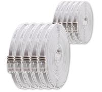 1aTTack.de 2m - bianco - 10 pezzi - Cavo di Rete Ethernet Cat6 Piatto Lan Gigabit RJ45 Cat 6 compatibile Cat5 Cat5e Cat7 Cat8