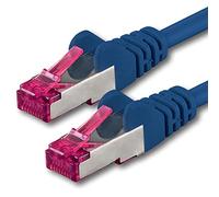 1aTTack.de 2m - blu - 1 pezzo - Rete Cavi Cat6a S-FTP CAT 6a doppia schermatura - certificato GHMT PIMF 500MHz / 7 CU rame non contiene alogeni compatibile con CAT5e CAT6 CAT7 CAT8 10000 Mbit/s