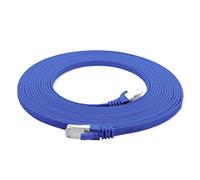 1aTTack.de 2m - blu - 1 PezzoCat.7 cavo di rete piatto 10GB/s Slim Flat Cavi RJ45 Patch cavi di installazione nastro - compatibile CAT5 CAT6 CAT7 CAT 8
