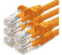 1aTTack.de 2m Cavo di Rete arancione - 5x - Cat.6 Ethernet Gigabit Lan RJ45 10 100 1000 Mbit s - Cavo Patch UTP compatibile con Cat.5 Cat.5e Cat.7 Cat.8 - arancione - 5x - 2m