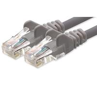 1aTTack.de 2m Cavo di Rete grigio - 1x - Cat.6 Ethernet Gigabit Lan RJ45 10 100 1000 Mbit s - Cavo Patch UTP compatibile con Cat.5 Cat.5e Cat.7 Cat.8 - grigio - 1x - 2m