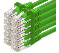 1aTTack.de 2m Cavo di Rete verde - 10x - Cat.6 Ethernet Gigabit Lan RJ45 10 100 1000 Mbit s - Cavo Patch UTP compatibile con Cat.5 Cat.5e Cat.7 Cat.8 - verde - 10x - 2m