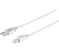 1aTTack.de 3 cavi adattatori da USB-A a USB-B, 2.0, grigio, 3 m - Questo cavo USB standard consente di collegare, ad esempio, un disco rigido esterno al PC.