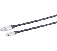 1aTTack.de 3 cavi adattatori USB-A da 2 m, USB-C, 3.0, contatti placcati in oro da 2 m, guaina tessile blu