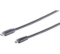 1aTTack.de 3 cavi adattatori USB-C, Mini-B, 2.0, nero, 3 m - Questo cavo USB standard consente di collegare, ad esempio, il dispositivo mobile al PC.