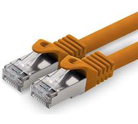 1aTTack.de 30m - arancione - 1 pezzo - CAT.7 Cavi di Rete CAT7-10000 MBit/s S-FTP doppia schermatura PIMF 600MHz 4x2xAWG26 / 7 CU rame non contiene alogeni compatibile con CAT5e CAT6 CAT 6a Cat8
