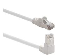 1aTTack.de 366148 Cavo di rete Cat.6 angolo 90 gradi 0,5 m - bianco - 1 pezzo - Cavo patch Cat6 (SFTP PIMF) 1000 Mbit/s connettore Rj 45-1 x 0,5 m metro bianco