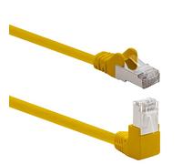 1aTTack.de 366180 Cavo di rete Cat.6 angolo 90 gradi 2m - giallo - 1 pezzo - Cavo patch Cat6 (SFTP PIMF) 1000Mbit/s Spina Rj 45-1 x 2m metro giallo