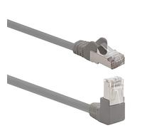 1aTTack.de 366261 Cavo di rete Cat.6 angolo 90 gradi 10m - grigio - 1 pezzo - Cavo patch Cat6 (SFTP PIMF) 1000Mbit/s connettore Rj 45-1 x 10m metro grigio