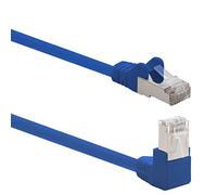 1aTTack.de 366288 Cavo di rete Cat.6 angolo 90 gradi 15m - blu - 1 pezzo - Cavo patch Cat6 (SFTP PIMF) 1000Mbit/s connettore Rj 45-1 x 15m metro blu
