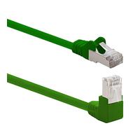 1aTTack.de 366294 Cavo di rete Cat.6 angolo 90 gradi 15m - verde - 1 pezzo - Cavo patch Cat6 (SFTP PIMF) 1000Mbit/s connettore Rj 45-1 x 15m metro verde