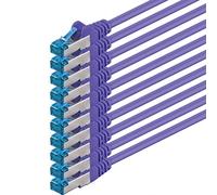 1aTTack.de 3m - porpora - 10 pezzi - Rete Cavi Cat6a S-FTP CAT 6a doppia schermatura - certificato GHMT PIMF 500MHz / 7 CU rame non contiene alogeni compatibile con CAT5e CAT6 CAT7 CAT8 10000 Mbit/s