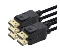 1aTTack.de 5 cavi 4K Displayport 1.2 nero 4K 1m, trasmette segnali audio e video digitali con una risoluzione fino a 4K (60 HZ), compatibile verso il basso con 1.1
