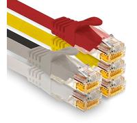 1aTTack.de - 5 cavi di rete Cat7 da 0,5 m, Cat.7 Ethernet, cavo patch Lan & Cat 7 per la massima velocità di Internet e collega tutti i dispositivi con presa RJ 45 Color 2
