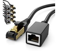1aTTack.de 5x 0.5m - CAT8.1 RJ45 Prolunga del cavo patch CAT8 40 GBit/s 2000 MHz S-FTP rame PIMF RJ-45 per LAN Ethernet Gaming Streaming