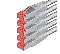 1aTTack.de 5x 5 m - Cavo patch di rete Cat 6 Cat6 RJ45 SFTP - trasparente