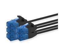 1aTTack.de, 660271 Cat6, Cavo di rete Cat.6, 0,5 m, cavo patch slim, diametro piccolo, molto flessibile, 1000 Mbit/s, 5 pezzi, nero