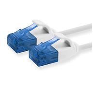 1aTTack.de, 660387 Cat6, Cavo di rete Cat.6, 7,5 m, cavo patch slim, diametro piccolo, molto flessibile, 1000 Mbit/s, 1 pezzo, bianco