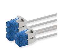 1aTTack.de, 660516 Cat6, Cavo di rete Cat.6, 0,3 m, cavo patch slim, diametro piccolo, molto flessibile, 1000 Mbit/s, 5 pezzi, grigio