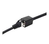 1aTTack.de 677545 CAT7 Adattatore di estensione Cat.7-1 m - Cavo Ethernet Cavo di rete Lankabel 10 Gb/s cavo grezzo con presa (RJ45) Cat6a 1 pezzo - nero
