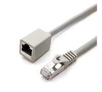 1aTTack.de 677620 CAT7 Adattatore di estensione Cat.7-3 metri - Cavo Ethernet Cavo di rete Lankabel 10 Gb/s cavo grezzo con presa (RJ45) Cat6a 1 pezzo - grigio