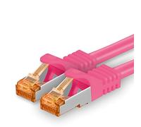 1aTTack.de 688190 Cat7-1x 15m - Cavo di rete Cat 7 Ethernet Lan 10 Gb/s PIMF LSZH magenta