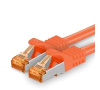 1aTTack.de 688473 Cat7-1x 5m - Cavo di rete Cat 7 Ethernet Lan 10 Gb/s PIMF LSZH Arancia
