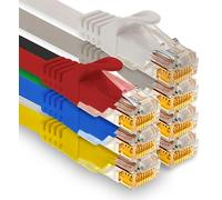 1aTTack.de - 7 cavi di rete Cat7 da 0,25 m, Cat.7 Ethernet, cavo patch Lan & Cat 7 per la massima velocità Internet e collega tutti i dispositivi con presa RJ 45 Color 3
