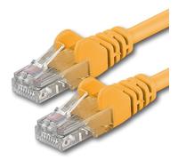 1aTTack.de 7684438 1x 10m Yellow Cavo di rete Cat6 Cat 6 Ethernet LAN 1000 Mbit/s RJ45